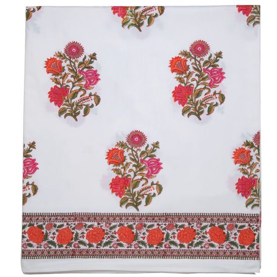 Sanya Flat and Fitted Sheets - Pink/Orange
